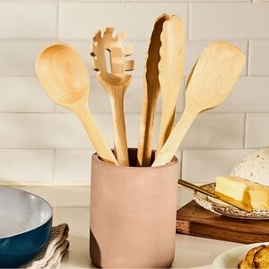 CARAWAY 5-Piece Birch Kitchen Utensil Set